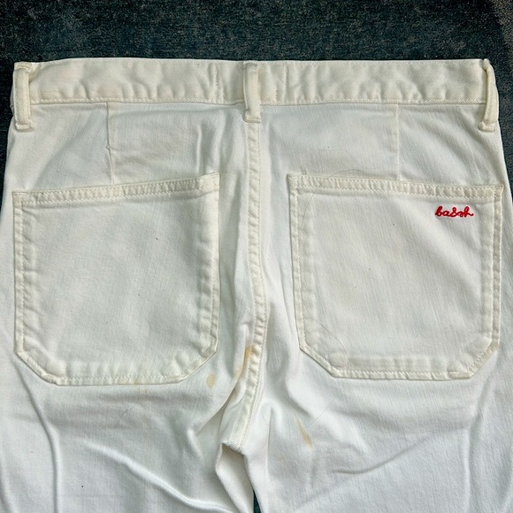 ba&sh white carpenter style pants. White denim. Narrow fit. Sz 4 - Picture 5 of 5